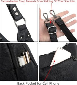Bolso de mano OEM de piel auténtica para mujer, elegante diseño de piel de vaca con logotipo personalizado, bolso de hombro de moda de lujo para mujer, venta al por mayor - Product Image 5