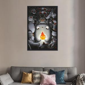 Modern Art Printed Canvas: Elegant Living Room Wall Art,Black <b>Framed</b> - Product Image 1