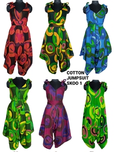 Mono de algodón de estilo vintage de cintura alta para mujer, traje transpirable de una pieza, nueva ropa informal sostenible de moda para el verano - Product Image 2