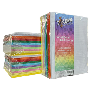 Mille feuilles de papier couleur format lettre, couleurs claires - Product Image 1