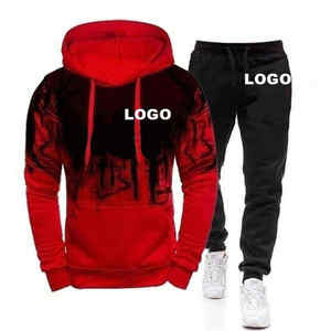 Trajes de chándal de Entrenamiento Personalizados, ropa deportiva negra de dos piezas, chándal deportivo para hombre, conjunto de chándal para correr - Product Image 3