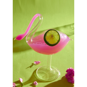 Unique Design Standard Quality Reasonable Price Wholesale 450 ml Modern Glassware Flamingo Sip Designer <b>Glass</b> for Event - Product Image 1