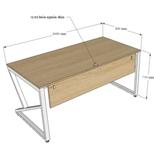 Adjustable & Extendable Wooden Computer Desk with Metal Legs-160x80cm - Product Image 6