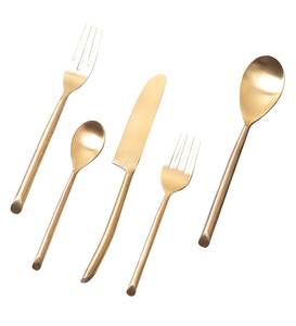 ชุดช้อนส้อมโลหะชุบทองสุดหรู,เครื่องใช้บนโต๊ะอาหารสำหรับโรงแรมและร้านอาหารช้อนส้อมโลหะและช้อน Flatware - Product Image 4