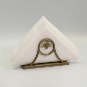 Decorative Gold Finished Fan <b>Napkin</b> Holder Perfect For Table Setting Restaurant Cafe And Special Occasion Decor From India - Product Image 1