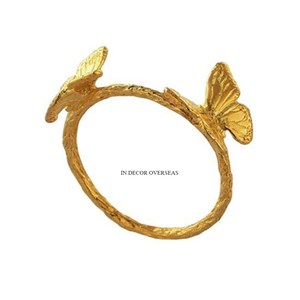 Anillo para Servilletas de Alta Calidad, Chapado en Oro, Diseño Atractivo, Hecho en Metal, Accesorios de Decoración para Mesa de Boda, de la India - Product Image 2