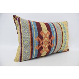 Cojín de lino tejido de almohada de lana geométrica bohemia de lujo de 18x18 con patrón cuadrado Vintage para decoración de hogar y sofá granate - Product Image 3