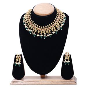 Conjunto de joyería de latón Vintage antiguo del sur de la India, collar de cadena de eslabones de moda, estilo Chapado Mate Antiguo - Product Image 1