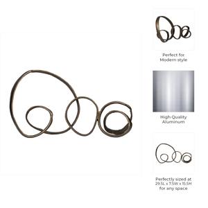 La sculpture élégante de concepteur d'objet de table en métal vintage ajoute un flair artistique intemporel au salon ou au bureau - Product Image 3