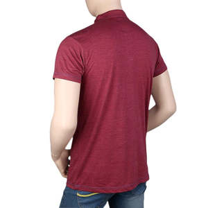 เสื้อยืดคอกลมแขนสั้นผู้ชาย - สีน้ำตาลแดง - Product Image 4