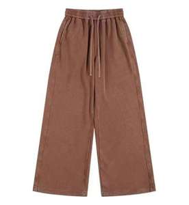 Conjunto Deportivo para Hombre, Sudadera con Capucha de Cuello Medio Alto y Pantalones Deportivos de Felpa Lavada, Estilo Urbano, para Otoño - Product Image 4