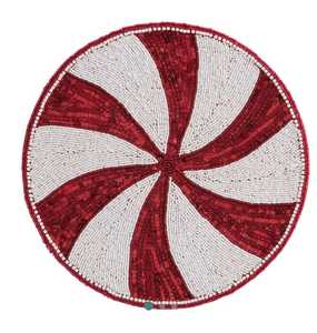 Beaded <b>Placemat</b> Handmade <b>Round</b> Charger for Luxury Dining & Holiday Decor Unique Piece Handmade Beaded, <b>Placemat</b>, Housewarming - Product Image 4