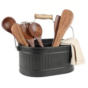 Four Compartment Galvanized <b>Utensil</b> <b>Holder</b> <b>With</b> Stand Customized Shape <b>Utensil</b> Caddy Classic Stylish New <b>Utensil</b> Caddy - Product Image 6