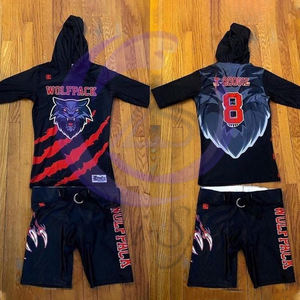 Conjuntos de Sudadera con Capucha y Pantalones Cortos para Hombre, Color Negro, de Alta Calidad, Nueva Tendencia, Buen Proveedor con Logotipo Propio, por Zimvi Sports - Product Image 1