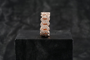 Impresionante Anillo de Compromiso de Plata de Ley Chapado en Oro para Hombre, Estilo Hip Hop, con Diamantes Tallados de Claridad VVS, Ideal para Bodas y Fiestas, Directo de Fábrica - Product Image 2