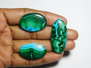 3pcs Natural Azurite Malachite Lot Gemstone Top Quality Cabochons Loose Precious Jewelry 129 Cts - Product Image 5