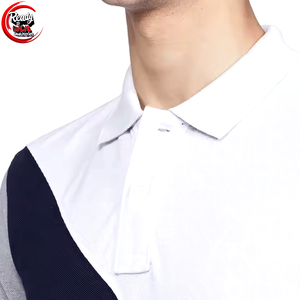 Vente en gros Polo 100% coton de qualité supérieure pour homme, design personnalisé en blocs de couleurs, manches courtes élégantes, été long et confortable - Product Image 2