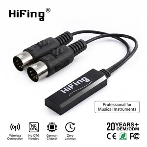Interface <span class=keywords><strong>MIDI</strong></span> sans fil Hifing, câble musical <span class=keywords><strong>USB</strong></span> pour adaptateur <span class=keywords><strong>MIDI</strong></span> Bluetooth, accessoires d'instruments de musique numériques - Product Image 1