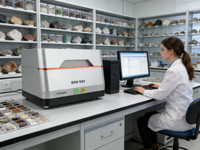 Espectrómetro XRF de Sobremesa Aurispec EDX-V61 con Operación Intuitiva, Bomba de Vacío Externa, Detector SDD 0-50eV, Analizador de Minerales