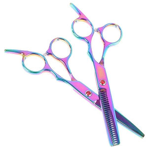 Hot New Multi-Color Acier Inoxydable Pointe Plate Ciseaux De Coupe De Cheveux Caractéristiques De Marque Privée pour Barbiers Beauté Pince À Cils - Product Image 1