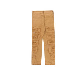 Pantalons empilés décontractés pour hommes de haute qualité toile de couleur unie motif droit léger taille moyenne Top vente pour adultes - Product Image 6