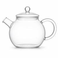 Bouilloire en verre borosilicate de 1800 ml (61 oz) pour cuisinière à gaz, avec sifflet, résistante à la chaleur, grande capacité, transparente