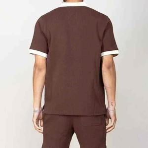 Vente en gros de nouveaux ensembles de shorts d'été décontractés pour hommes ensemble de survêtement uni à manches courtes avec short et t-shirt vêtements de marque pour hommes ensembles 2 pièces - Product Image 5