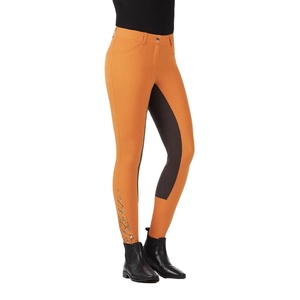 Última técnica de tela mezcla de tamaños de cuero inteligente Ropa ecuestre Pantalones de equitación Jodhpur para mujer - Product Image 1