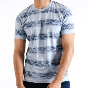 Gran oferta, cómoda, personalizada, exige tu propia marca, camiseta de manga corta para hombre, ropa de calle, camiseta transpirable con cuello redondo por sublimación - Product Image 1
