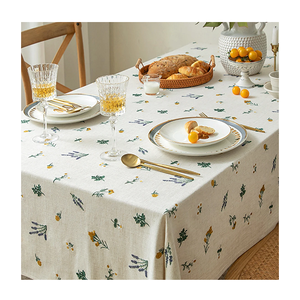 Prix de gros nappes rectangulaires personnalisées couverture de table à manger nappes de fête coton lin nappe personnalisée - Product Image 1
