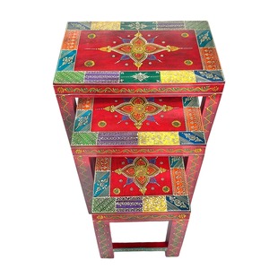 Table de chevet de coin de lit en bois élégante et moderne, fabriquée à la main, élégante, durable, fonctionnelle, meubles pour chambre à coucher, design contemporain - Product Image 6