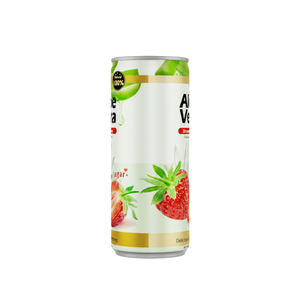 BOISSON GAZEUSE À LA FRAGRANCE DE FRAISE ET D'ALOE VERA DE QUALITÉ SUPÉRIEURE 320 ml AVEC DE VRAI JUS D'ALOE VERA VENTE EN GROS FABRICANT DE BOISSONS À LA FRUITE OEM ODM - Product Image 6