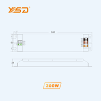 Driver LED à économie d'énergie GP haut de gamme, à intensité variable Triac 5 en 1, avec alimentation intégrée 12V/24V 100W 200W 300W pour bandes LED