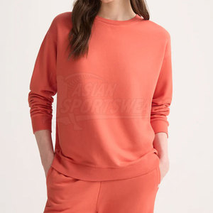 High Performance Breathable Moisture Wicking Winter <b>Women</b> Sweatshirts 100% Cotton Athletic Gym Training Crewneck Pullover - Product Image 3
