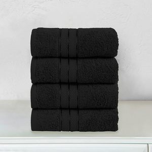 Ensemble d'essuie-mains de luxe en coton turc écologique pour adultes Trident Jacquard brodé jetable pour spa hôtel usage domestique - Product Image 1