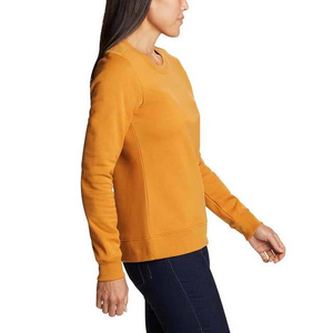 Nueva llegada transpirable ropa de mujer de talla grande sudaderas con capucha polar cuello redondo sudadera de algodón logotipo personalizado impreso - Product Image 5