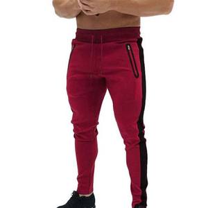 Latest Style OEM <b>Men's</b> High <b>Waist</b> Joggers <b>Casual</b> Slim Fit with Zipper Pockets for Running <b>men's</b> pants straight curved striped - Product Image 4