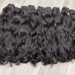 Vente 2025 Cheveux Ondulés Bruts, Cuticules Alignées, Vente en Gros, Extensions de Cheveux Humains Ondulés du Vietnam, Sans Perte, Sans Nœuds, Cheveux Non Traités - Product Image 1