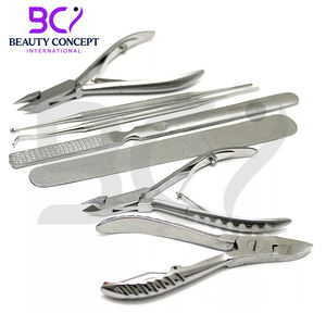 Coupe-ongles en acier inoxydable, lime à ongles, kit de manucure et pédicure, instruments de podologie, ensemble de 7 pièces, durable, professionnel - Product Image 3