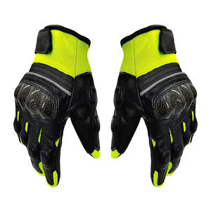 Guantes de cuero genuino 100% de alta calidad para Auto Racing Rider Guantes de mano protectores Pantalla táctil Compatible con escena deportiva - Product Image 1