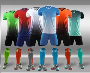Venta al por mayor OEM Servicio Barato Color brillante Niños Fútbol Jersey Set Niños Ropa de fútbol-Camiseta de fútbol camiseta de fútbol - Product Image 3