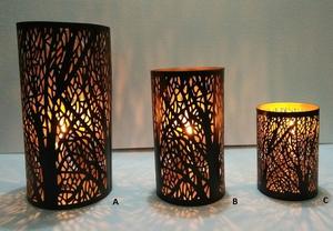 Ensemble de bougeoirs en métal perforé vintage, style marocain décoratif, lanternes votives avec découpes florales pour mariage - Product Image 5