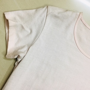 เสื้อยืดลำลองสำหรับผู้หญิงเสื้อยืดคอกลมแขนสั้นผ้าคอตตอนแท้160กรัม - Product Image 3