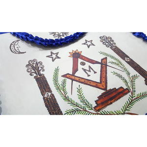 ผ้ากันเปื้อนผืนใหญ่ลายอิฐสีน้ำเงิน - Product Image 4