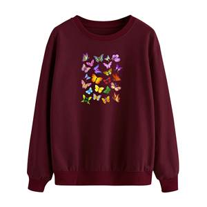 Venta al por mayor de mujeres impresas diseño de talla grande mujeres sudadera de algodón con capucha de gran tamaño logotipo personalizado fabricante - Product Image 2