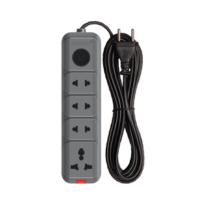 Prise d'extension 4 prises 2500W Couleur grise Noyau en porcelaine de haute qualité du Vietnam - Product Image 1