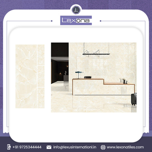 Design moderne de haute qualité ONYX BIANCO 600x1800 MM Carreaux de sol en porcelaine polie émaillée New Onyx Bianco Made in India - Product Image 2