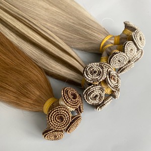 ผมต่อแบบมัดมือสำหรับต่อผมมัดมือรัสเซียผมมนุษย์ดิบไร้รอยต่อ - Product Image 3