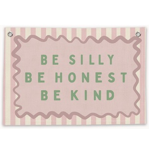 Vente chaude usine : <span class=keywords><strong>Tapisserie</strong></span> murale en toile vierge personnalisable, bannière murale pour chambre d'enfant, drapeau fanion uni en toile - Product Image 1
