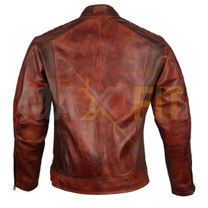 Blouson aviateur en cuir pour hommes à la mode de qualité supérieure OEM 2025 personnalisé bonne qualité meilleur design vestes en cuir pour hommes - Product Image 4